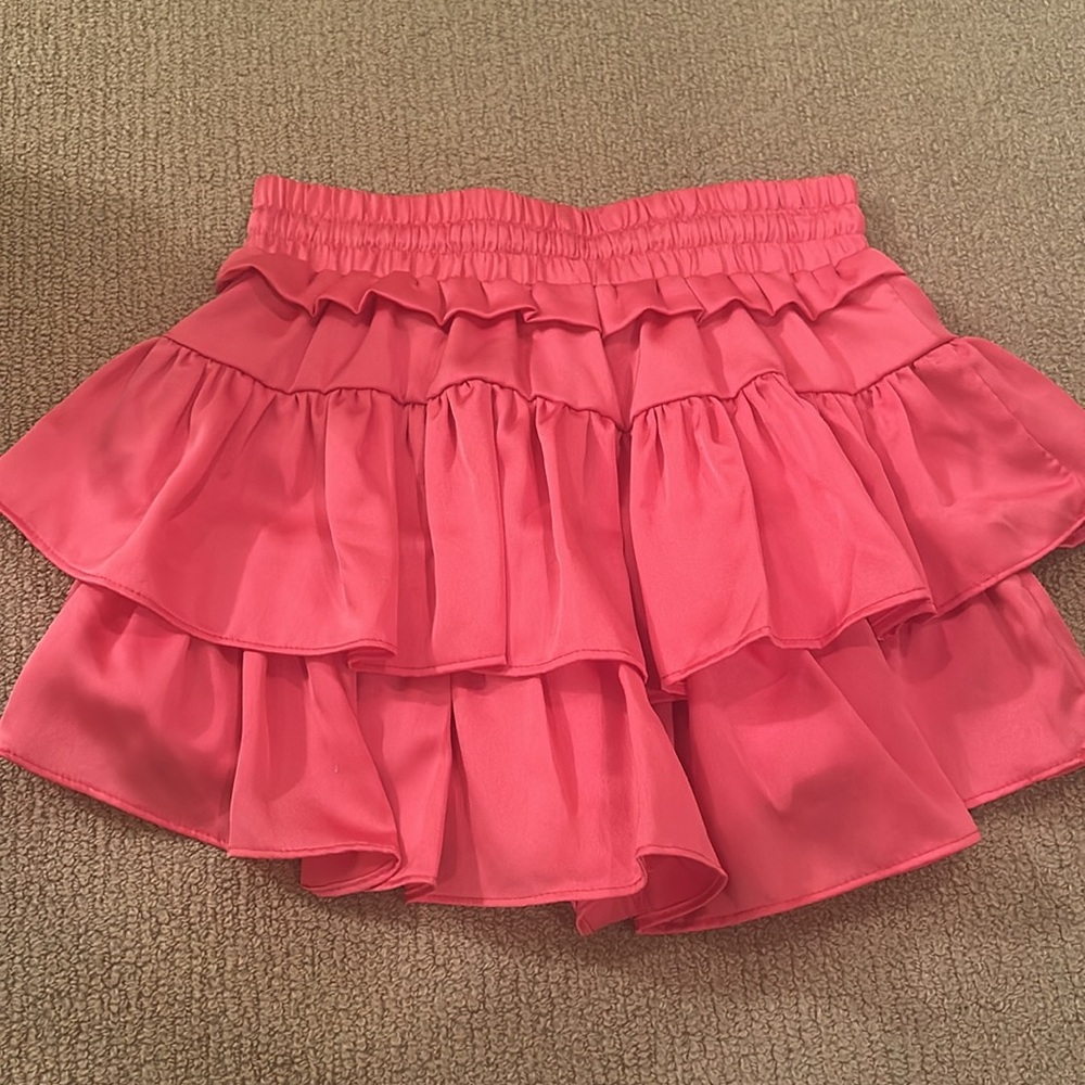 Day + Moon Pink Ruffle Mini Skirt - Picture 4 of 4